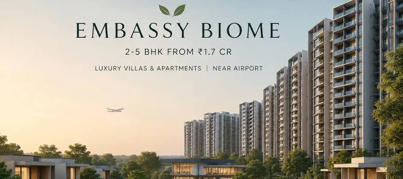 Embassy Biome New Luxury Apartments 2, 2.5, 3 & 3.5 BHK